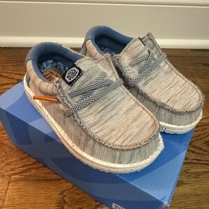 Hey Dude Wally Jersey Light Grey Toddler Size 8